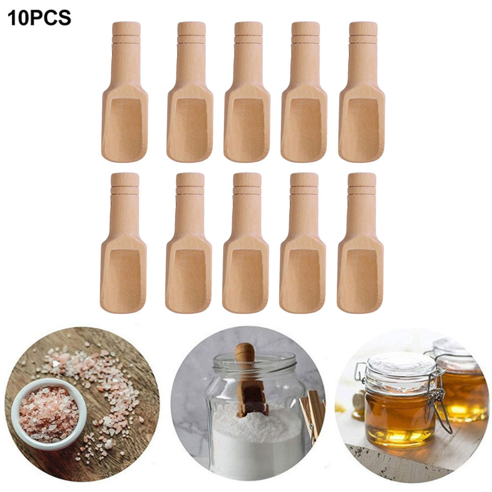 10pcs sendok Mini kecil kayu,  - Sugar Scrub Coffee ulasan dan harga